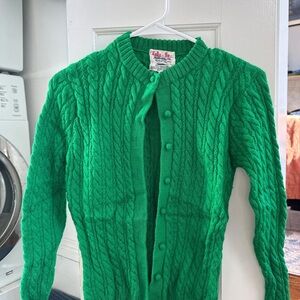 Green Cable Knit Sweater